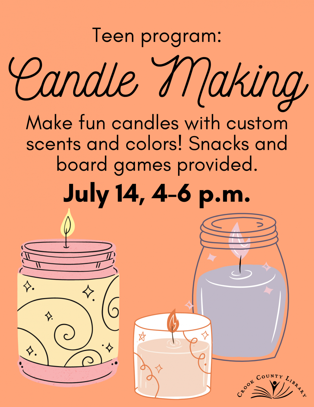 Teen Program Candle Making Crook County Oregon