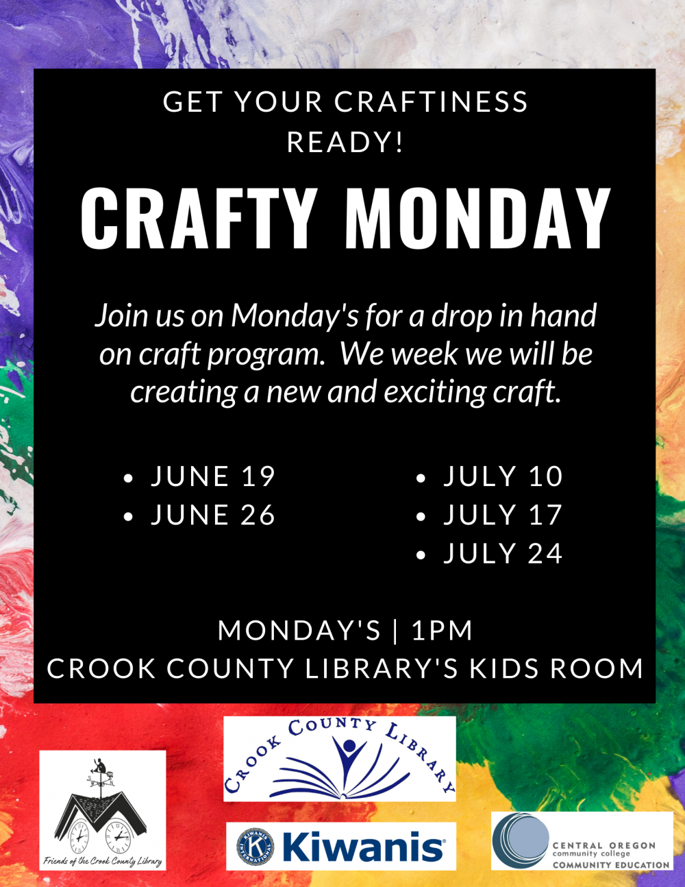 Children's Program Crafty Monday Crook County Oregon